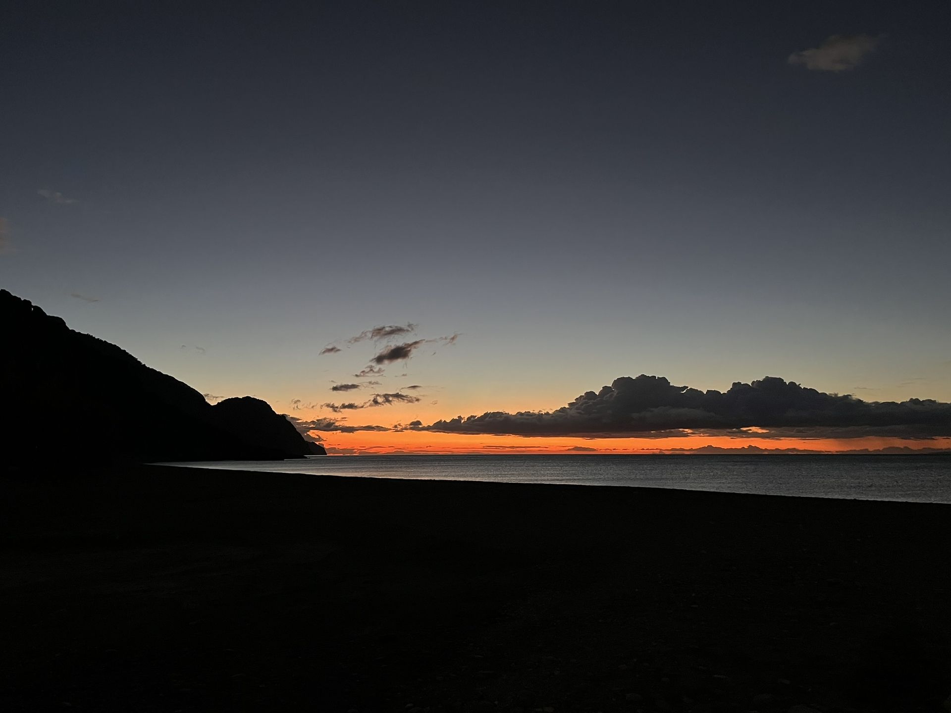 Sougia beach at nightfall