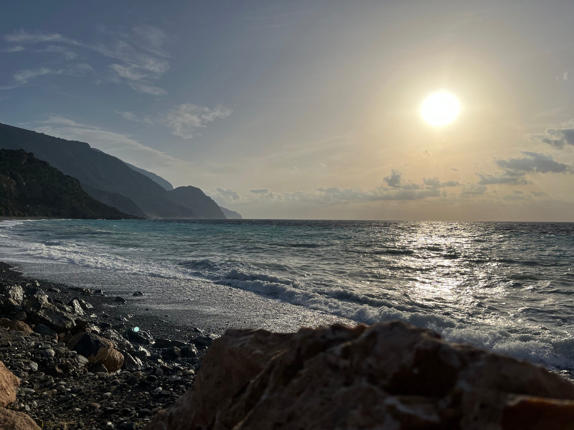 Sun over the sea